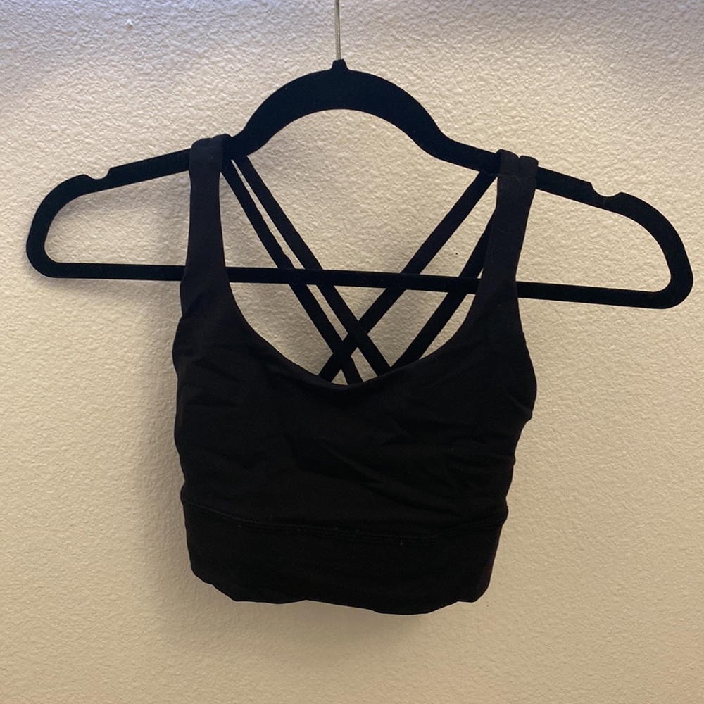 Black Lululemon Energy Longline Bra
Medium Support, B–D Cups Size 4 - Picture 4 of 6